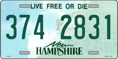 NH license plate 3742831