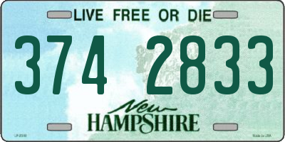 NH license plate 3742833