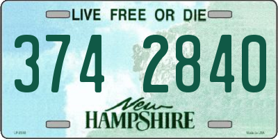 NH license plate 3742840