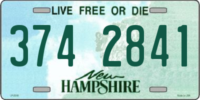 NH license plate 3742841