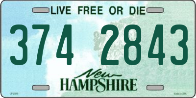 NH license plate 3742843