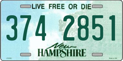 NH license plate 3742851