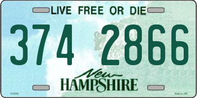 NH license plate 3742866