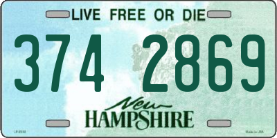 NH license plate 3742869