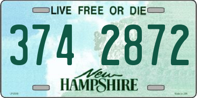 NH license plate 3742872