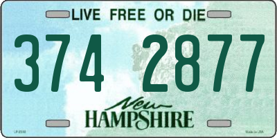 NH license plate 3742877