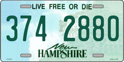 NH license plate 3742880