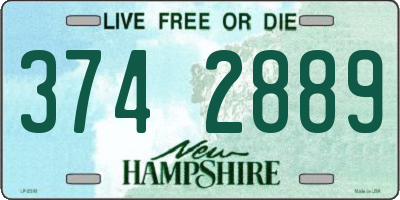 NH license plate 3742889