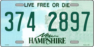NH license plate 3742897