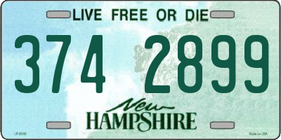 NH license plate 3742899