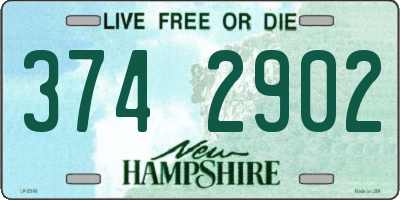 NH license plate 3742902