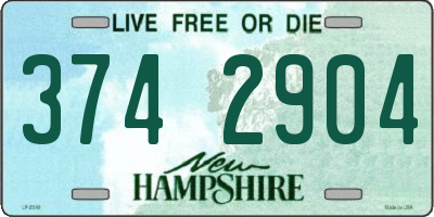 NH license plate 3742904
