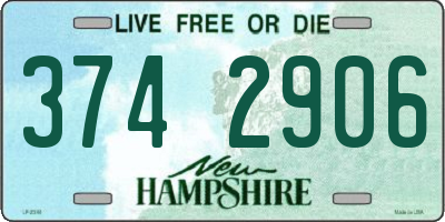 NH license plate 3742906