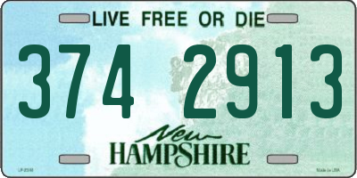 NH license plate 3742913