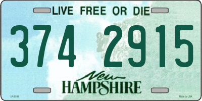 NH license plate 3742915