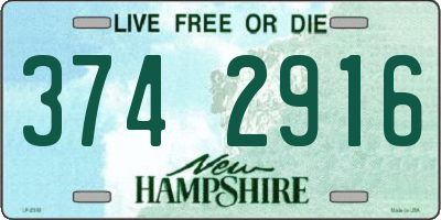 NH license plate 3742916