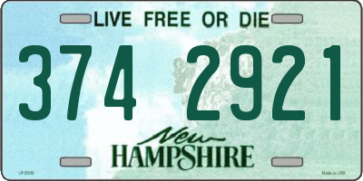 NH license plate 3742921