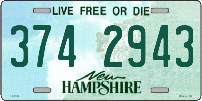 NH license plate 3742943