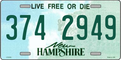 NH license plate 3742949