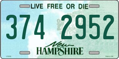 NH license plate 3742952