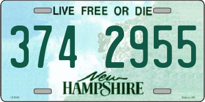 NH license plate 3742955