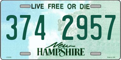 NH license plate 3742957