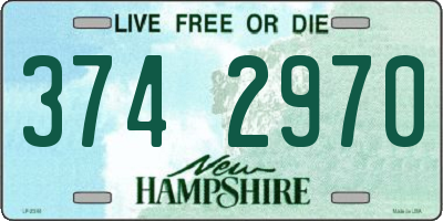 NH license plate 3742970