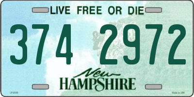 NH license plate 3742972