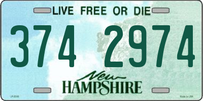 NH license plate 3742974