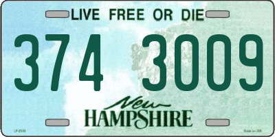 NH license plate 3743009