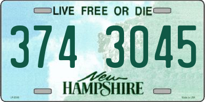 NH license plate 3743045