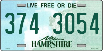 NH license plate 3743054