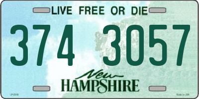 NH license plate 3743057