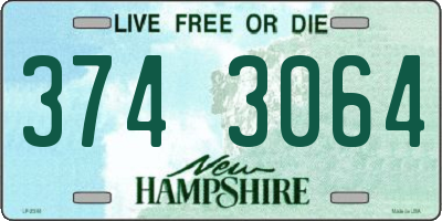 NH license plate 3743064