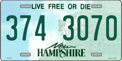 NH license plate 3743070