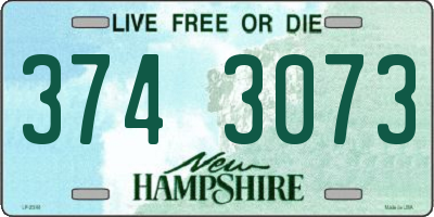 NH license plate 3743073