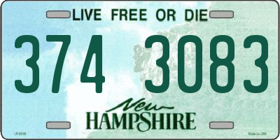 NH license plate 3743083