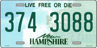 NH license plate 3743088