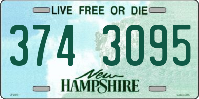 NH license plate 3743095