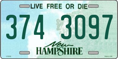 NH license plate 3743097