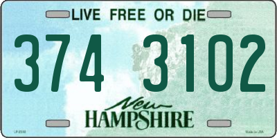 NH license plate 3743102