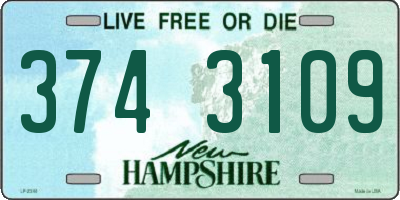 NH license plate 3743109