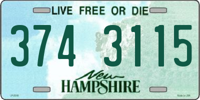 NH license plate 3743115