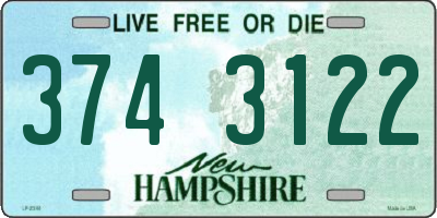 NH license plate 3743122