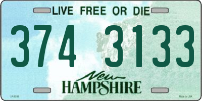 NH license plate 3743133
