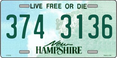 NH license plate 3743136