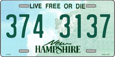 NH license plate 3743137