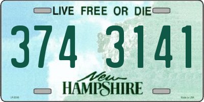 NH license plate 3743141