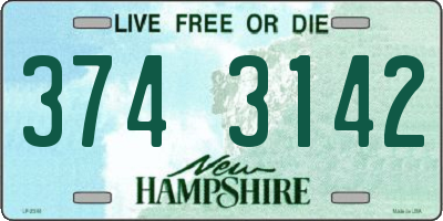 NH license plate 3743142