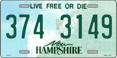 NH license plate 3743149